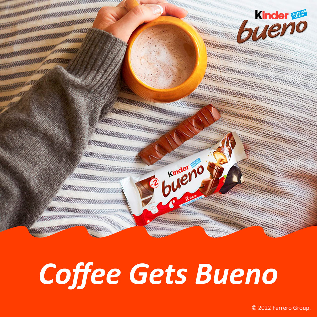 Desserts and coffee moments elevated with Kinder Bueno indulgence.