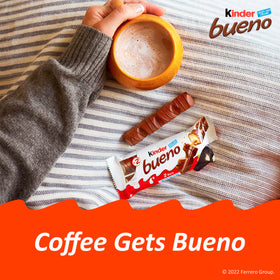 Desserts and coffee moments elevated with Kinder Bueno indulgence.