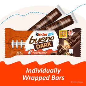 Holiday gift-pack styled presentation of Kinder Bueno ready for gifting.