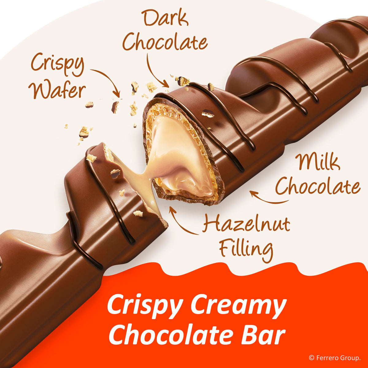 Kinder Bueno individually wrapped bars for easy sharing