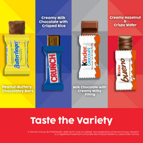 Kinder Bueno mini bar, creamy hazelnut filling for a smooth bite.