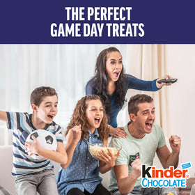 Kinder chocolate display with milky filling bars, convenient
