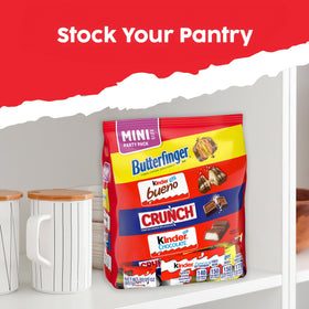 Kinder Chocolate mini bar, milky chocolate with creamy filling.
