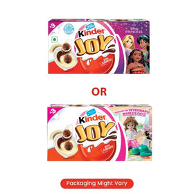 Kinder Joy Girl Multipack inside view shows three portions for sharing
