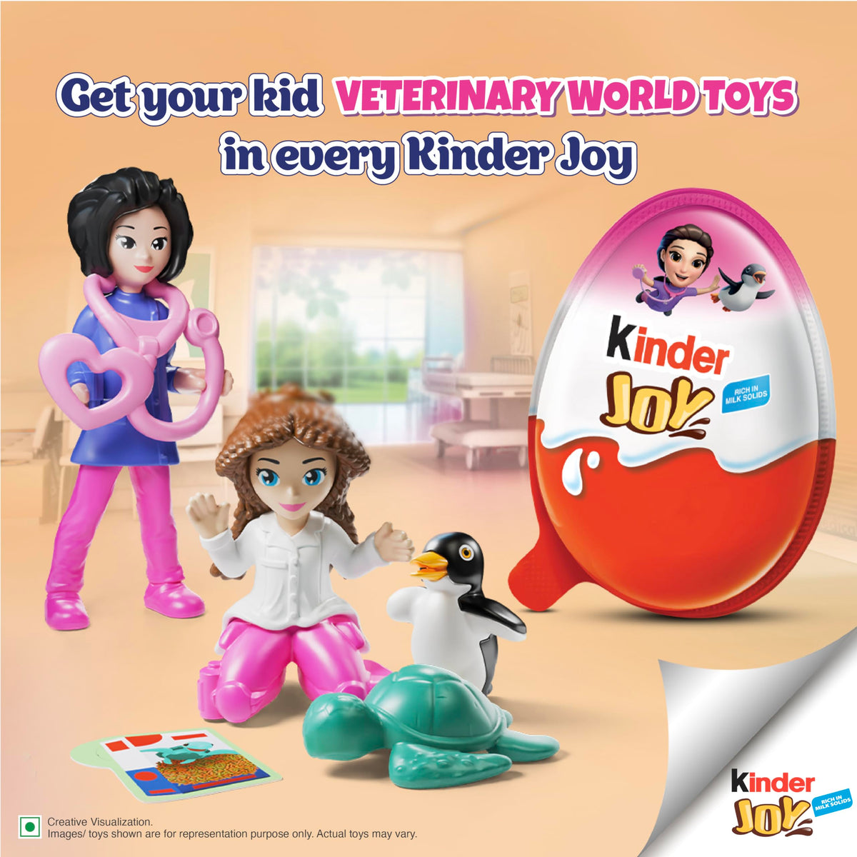 Kinder Joy pink edition packaging on shelf for kid-focused display