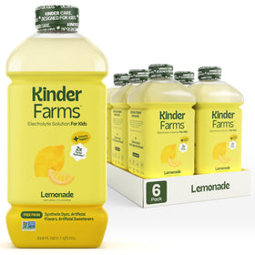 KinderFarms lemonade bottle front view for quick, clean hydration.