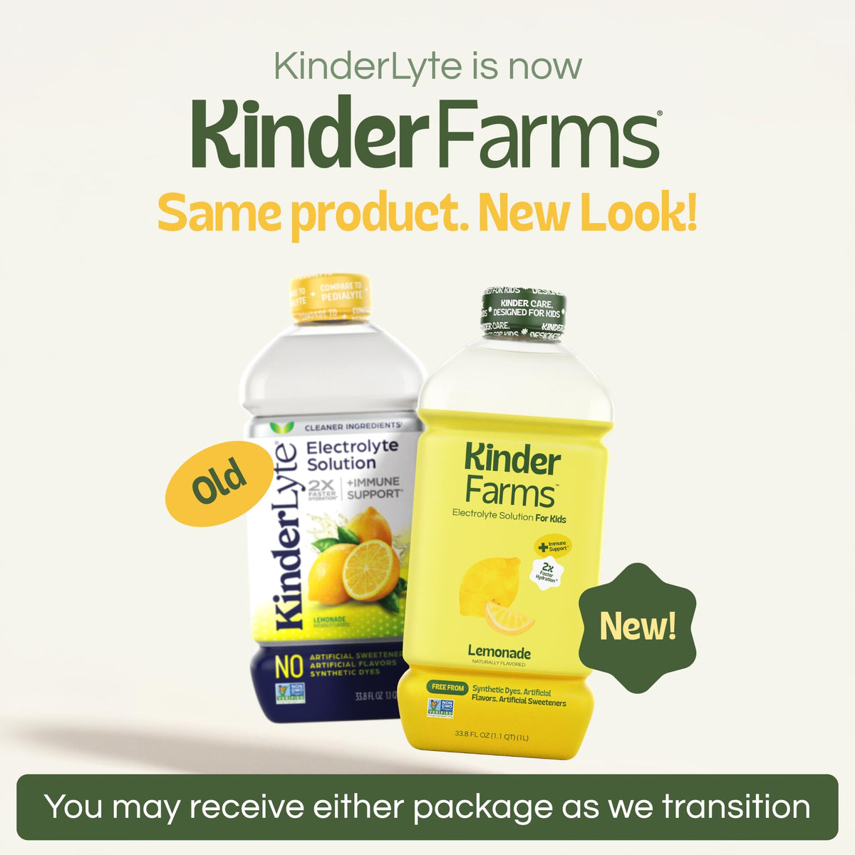 KinderFarms 6-pack bottles on display for family hydration.