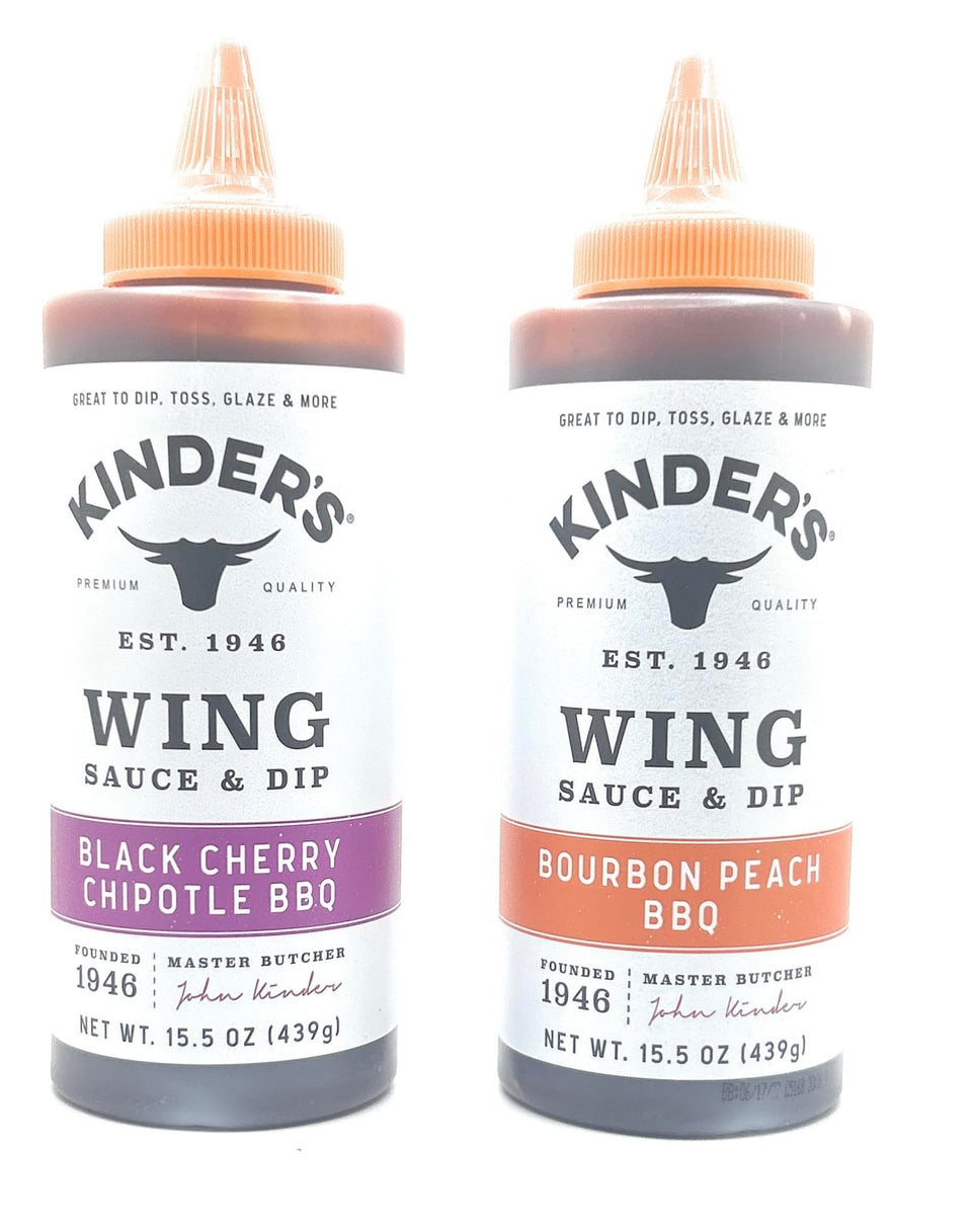 kinders black cherry chipotle bottle front view for bold glaze on grilled dishes