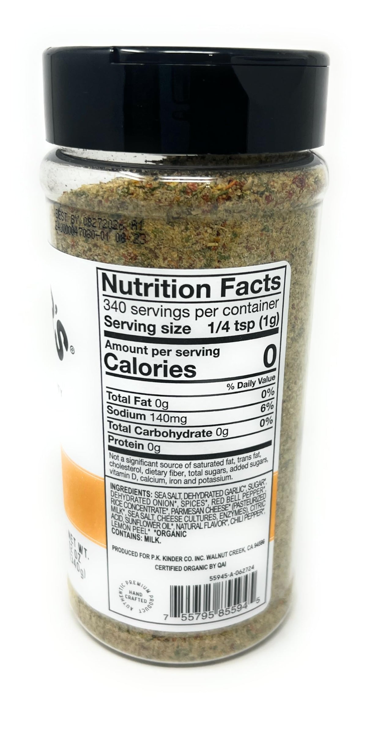 Kinder's Garlic Parmesan seasoning sprinkled on pasta or vegetables delivers a savory finish