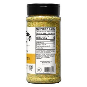 Kinder's Garlic Butter Seasoning shaker dispensing evenly for quick flavor