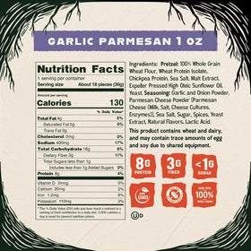 Kindling Protein Pretzels Garlic-Parmesan ingredients emphasize whole grains for steady energy