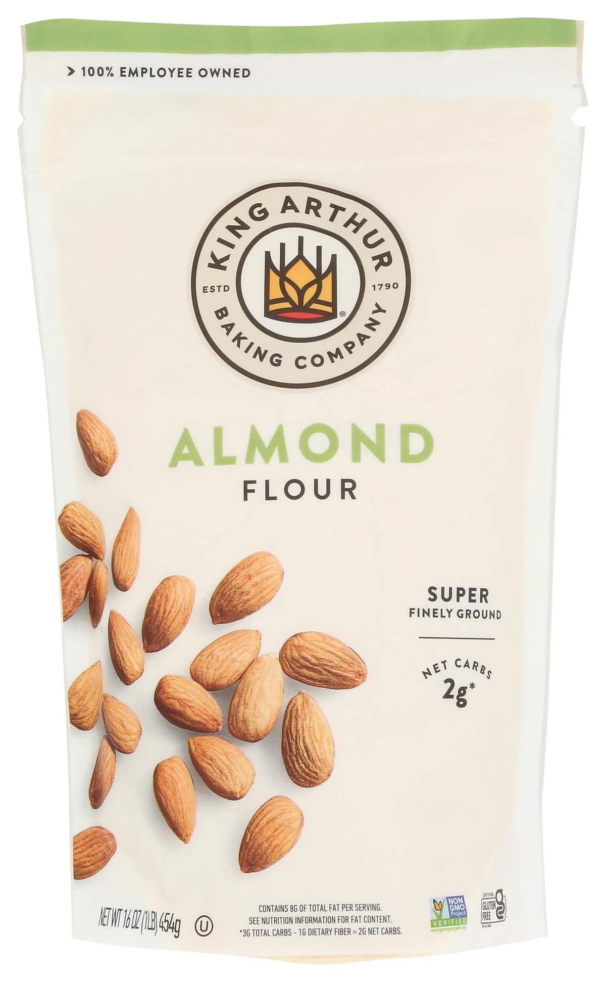 King Arthur Almond Flour 16 oz bag front view for gluten-free baking