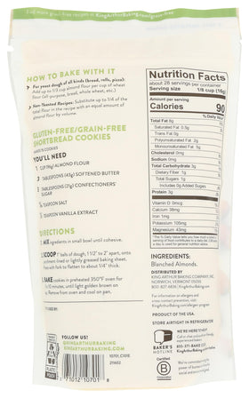 King Arthur Almond Flour label close-up highlighting gluten-free certification