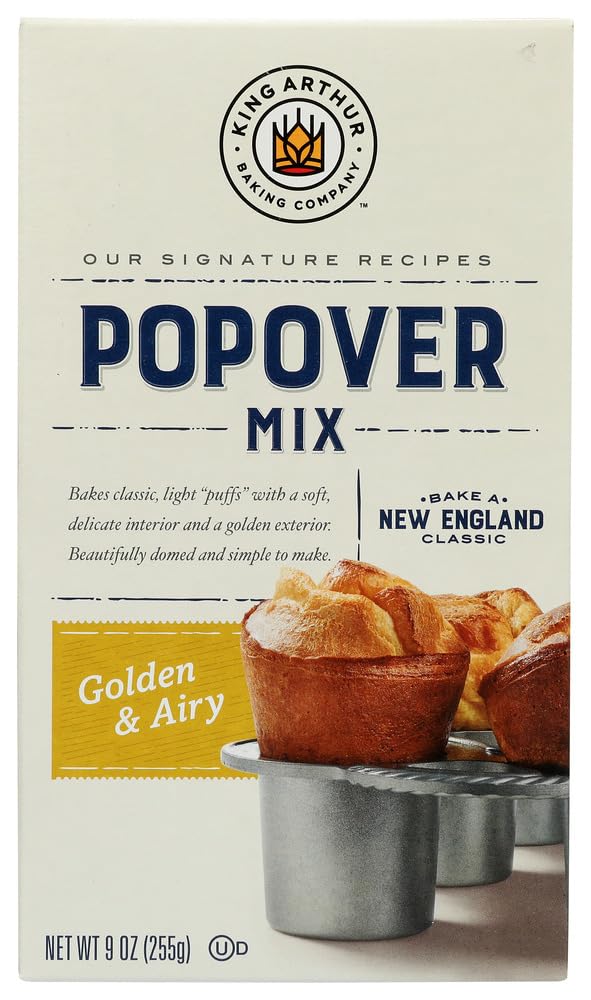 King Arthur Flour Popover Mix Pack 2 box: quick, reliable starting point for light popovers.