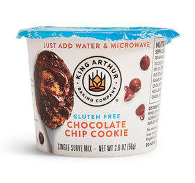 King Arthur gluten-free single-serve cookie mix packaging showcasing convenient 2 oz serving