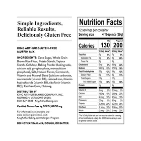 King Arthur Muffin Mix box shows Non-GMO and GFCO certifications.