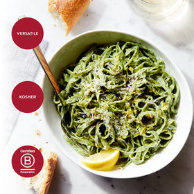 King Arthur Pasta Flour Blend enables homemade pasta with authentic bite and aroma.