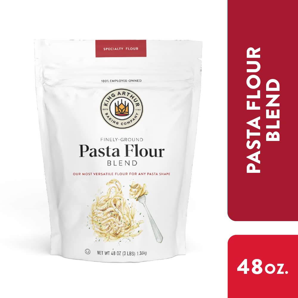 King Arthur Pasta Flour Blend semolina color enhances pasta brightness and appeal.