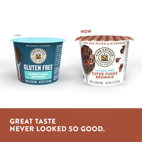 King Arthur three-chocolate brownie mix delivers rich, decadent flavor.