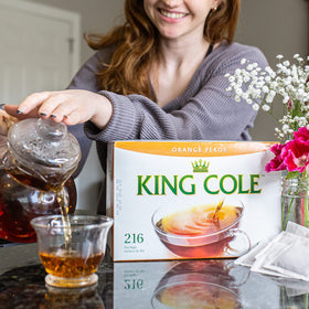 King Cole orange pekoe tea box is gift-ready for tea lovers