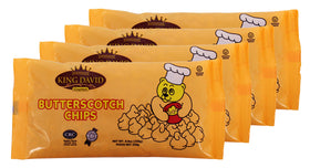 King David vegan butterscotch chips packaging in four-pack for baking
