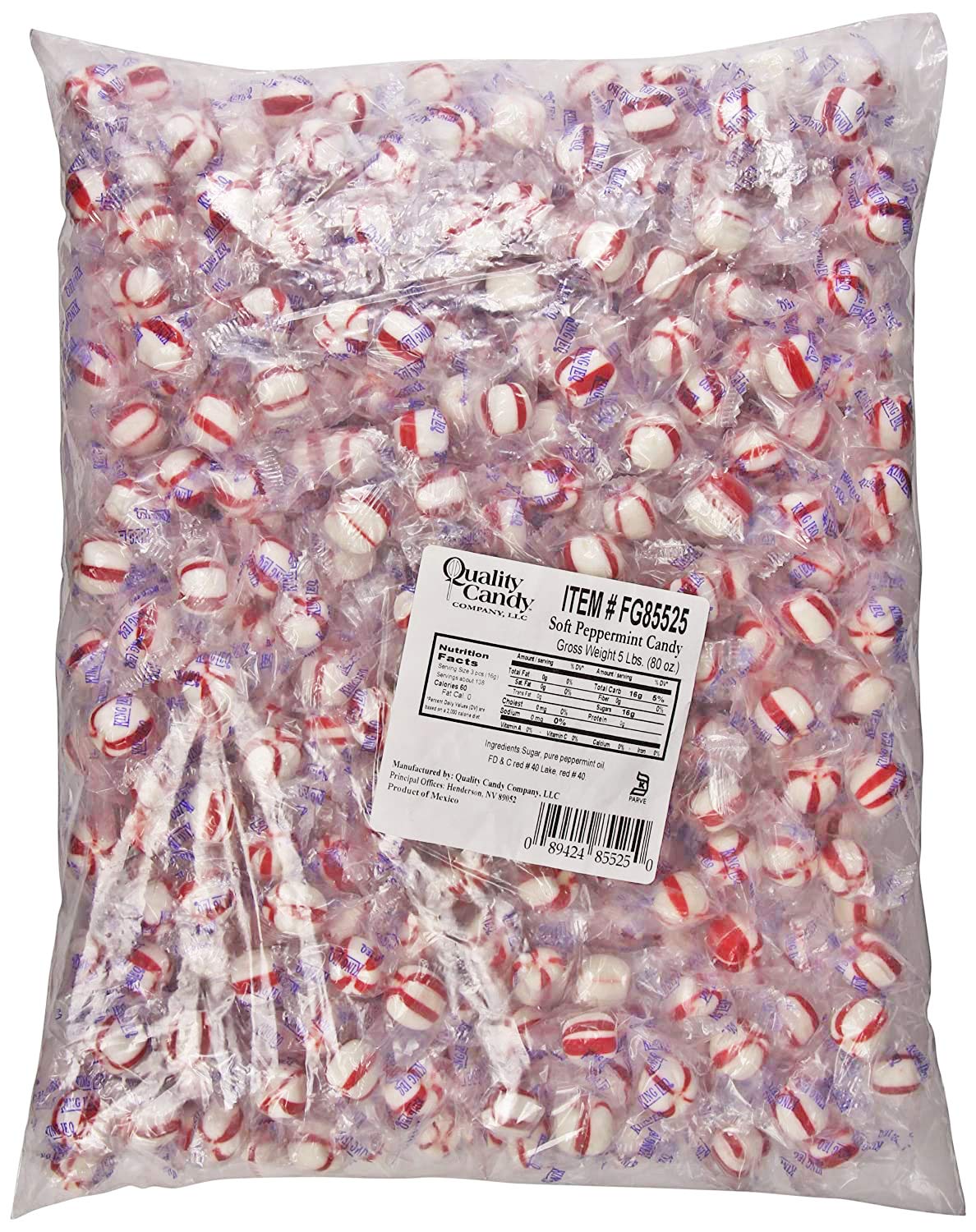 King Leo Soft Peppermint Candy bag close-up, ideal for party favors and celebrations.