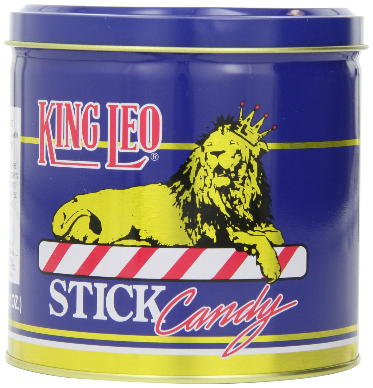 King Leo soft peppermint sticks in a gift tin, ideal for gifting and festive snacking.