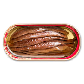 King Oscar anchovies on pizza, savory topping option for quick meals.