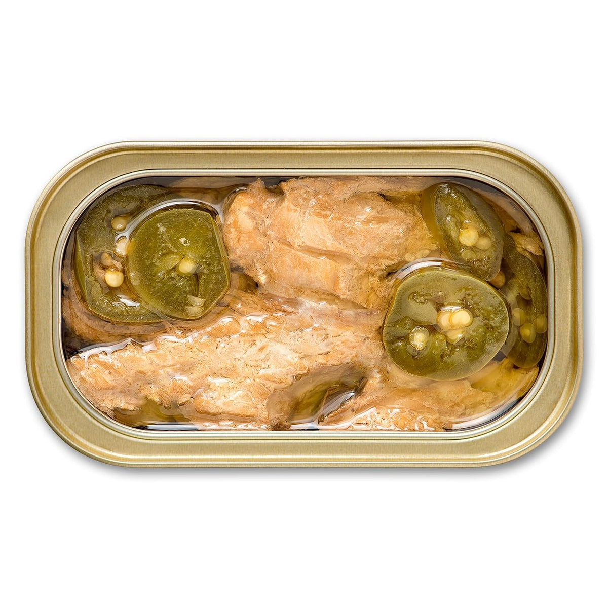King Oscar can with easy-open lid, mess-free pantry staple.
