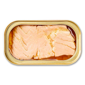 King Oscar salmon on pasta plate suggests an easy weeknight dinner idea