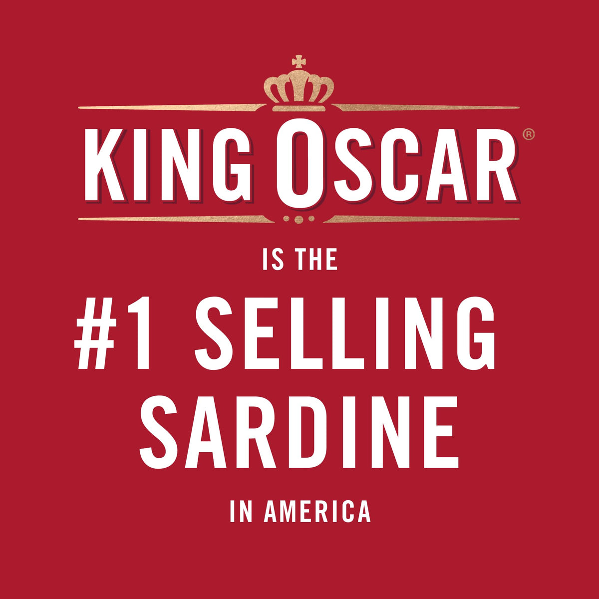 King Oscar ring-pull lid on sardine can for easy opening.