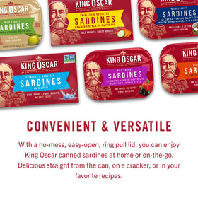 King Oscar sustainable wild-caught sourcing symbolizing responsible harvesting practices.