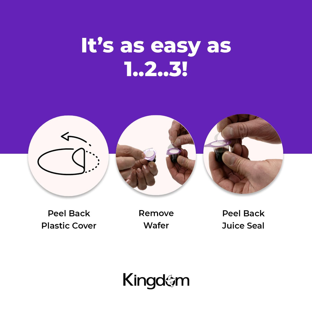 Kingdom Packaging Notes Highlight Variation in Tabs and Film for transparency.