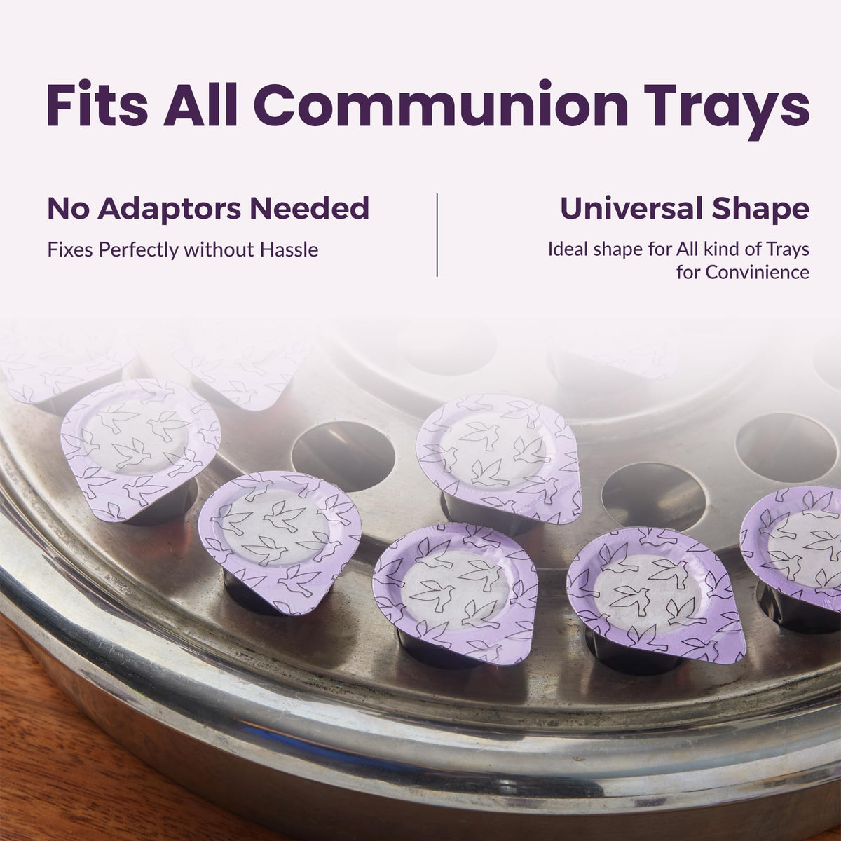 Kingdom prefilled communion cups with wafers 30-count hospital-friendly packaging view