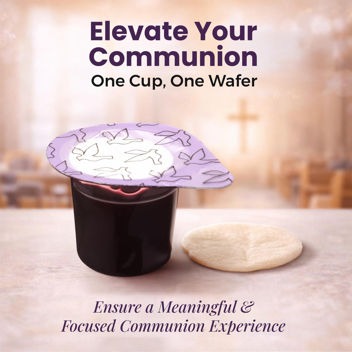 Kingdom prefilled communion cups with wafers 30-count packaging shot