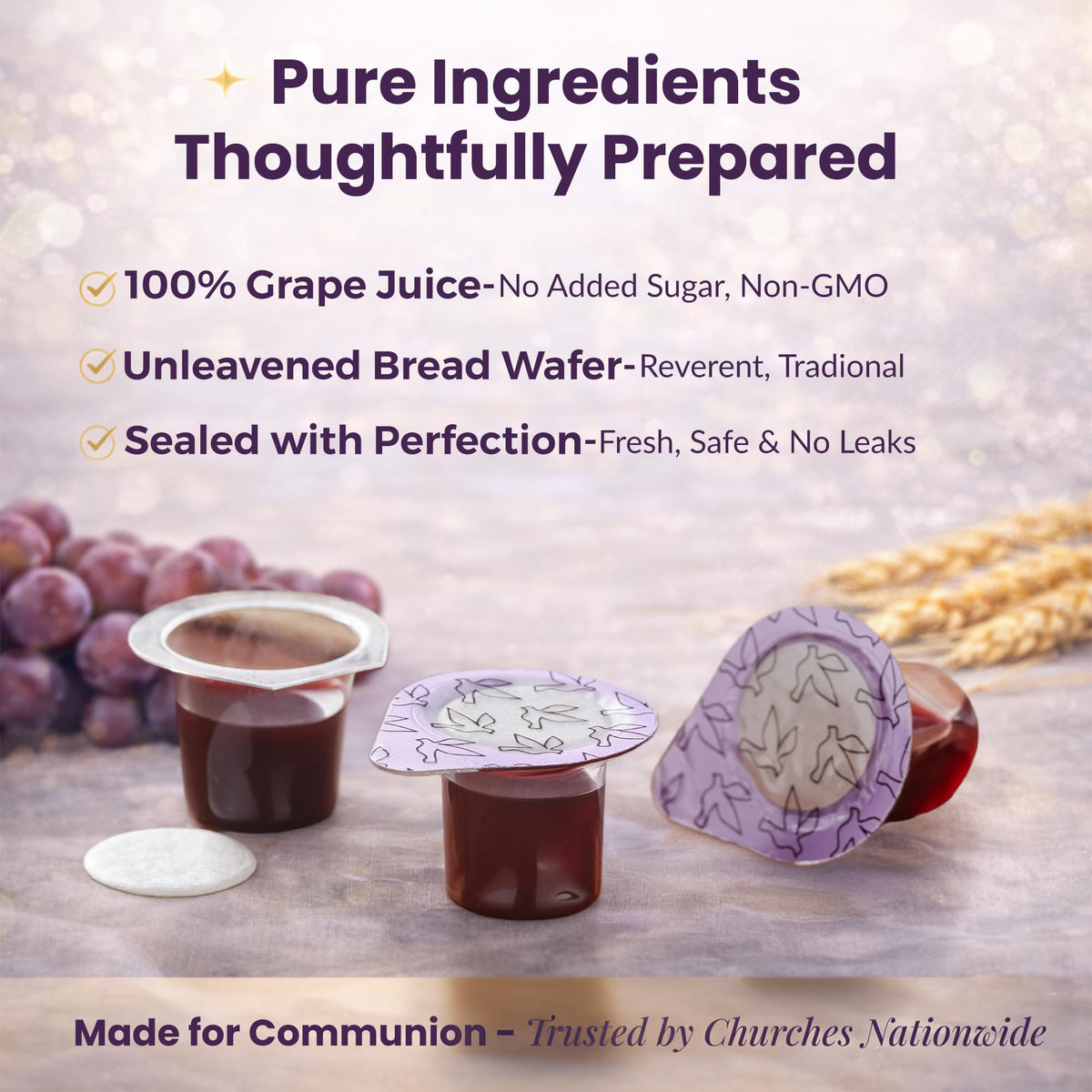 Kingdom summer camps use prefilled cups for outdoor Eucharist services.