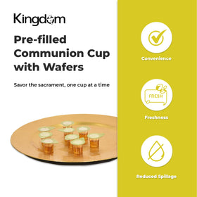 Kingdom white grape juice with wafer cups in a single-serving unit