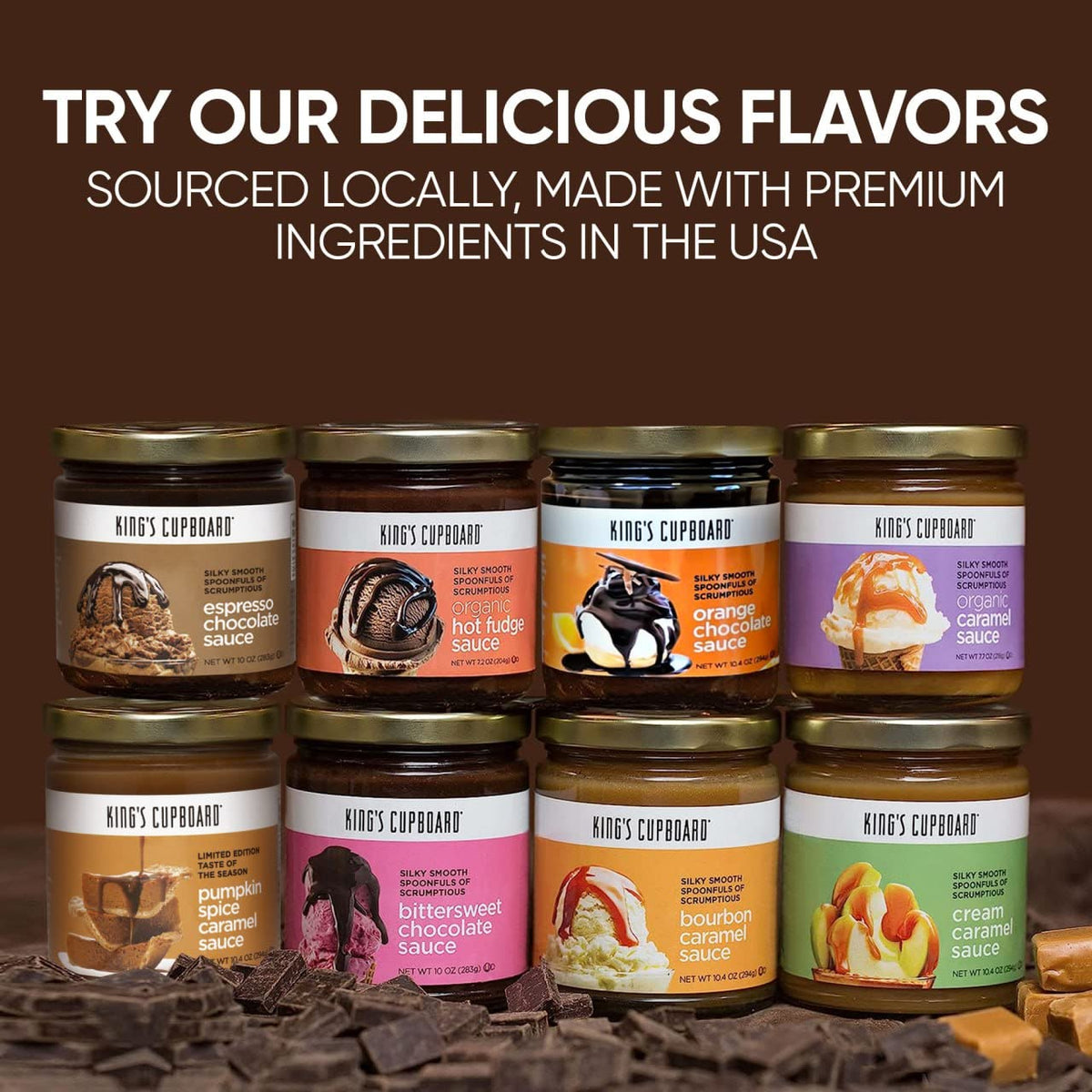 King's Cupboard dessert topping ideas with hot fudge sauce