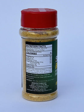King’s Jamaican Scotch Bonnet Powder jar closeup reveals vibrant color and aroma