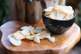 KINJIRUSHI BRAND Wasabi Shrimp Chips with beer pairing idea.