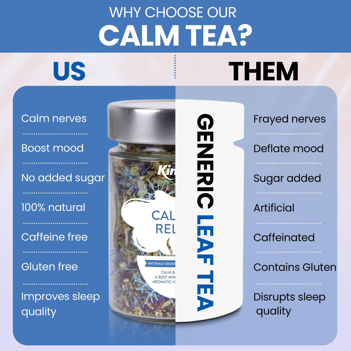 Kintra Brewed Sleepy tea served iced for a refreshing evening treat