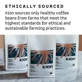 Kion nitrogen flushed packaging preserves aroma until your first pour.