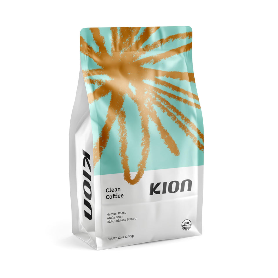 Kion Organic Coffee beans with vibrant aroma ready for a smooth morning brew