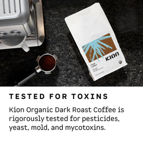Kion Organic Coffee sealed in nitrogen-flushed bags to preserve freshness.