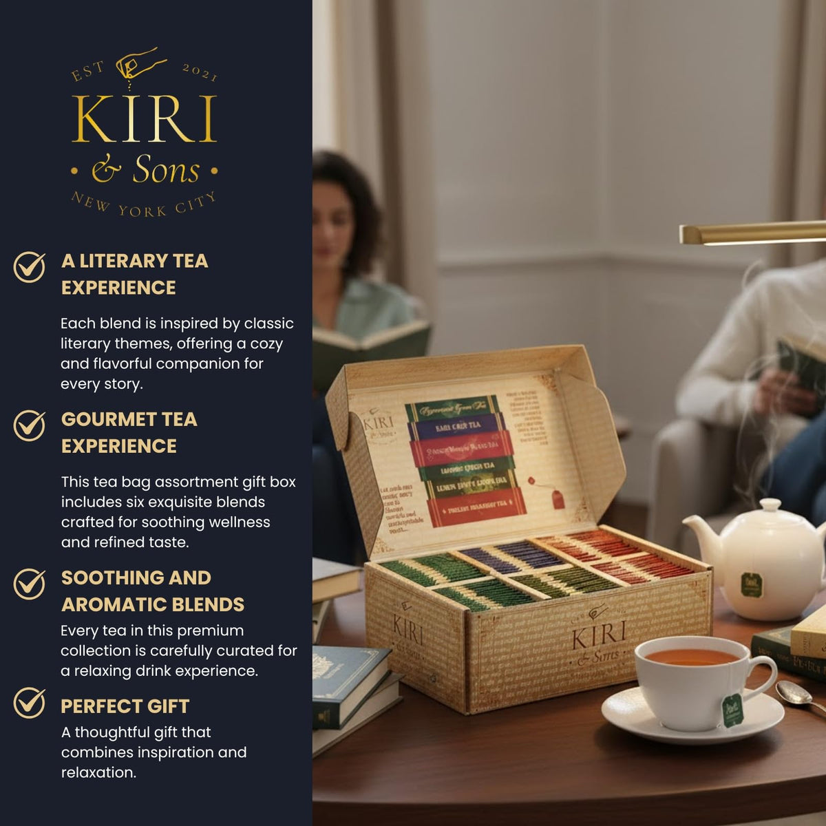 Kiri & Sons Alchemist's Path tea bag with lemon honey green tea notes.