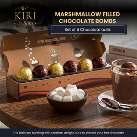 Kiri & Sons bombs melting in a mug for a creamy cocoa experience