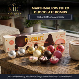 Kiri & Sons strawberry-flavored white chocolate bomb adds fruity twist to cocoa.