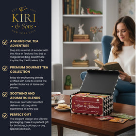 Kiri and Sons The Queen's Refreshing Remedy tea bag with lemon honey notes.