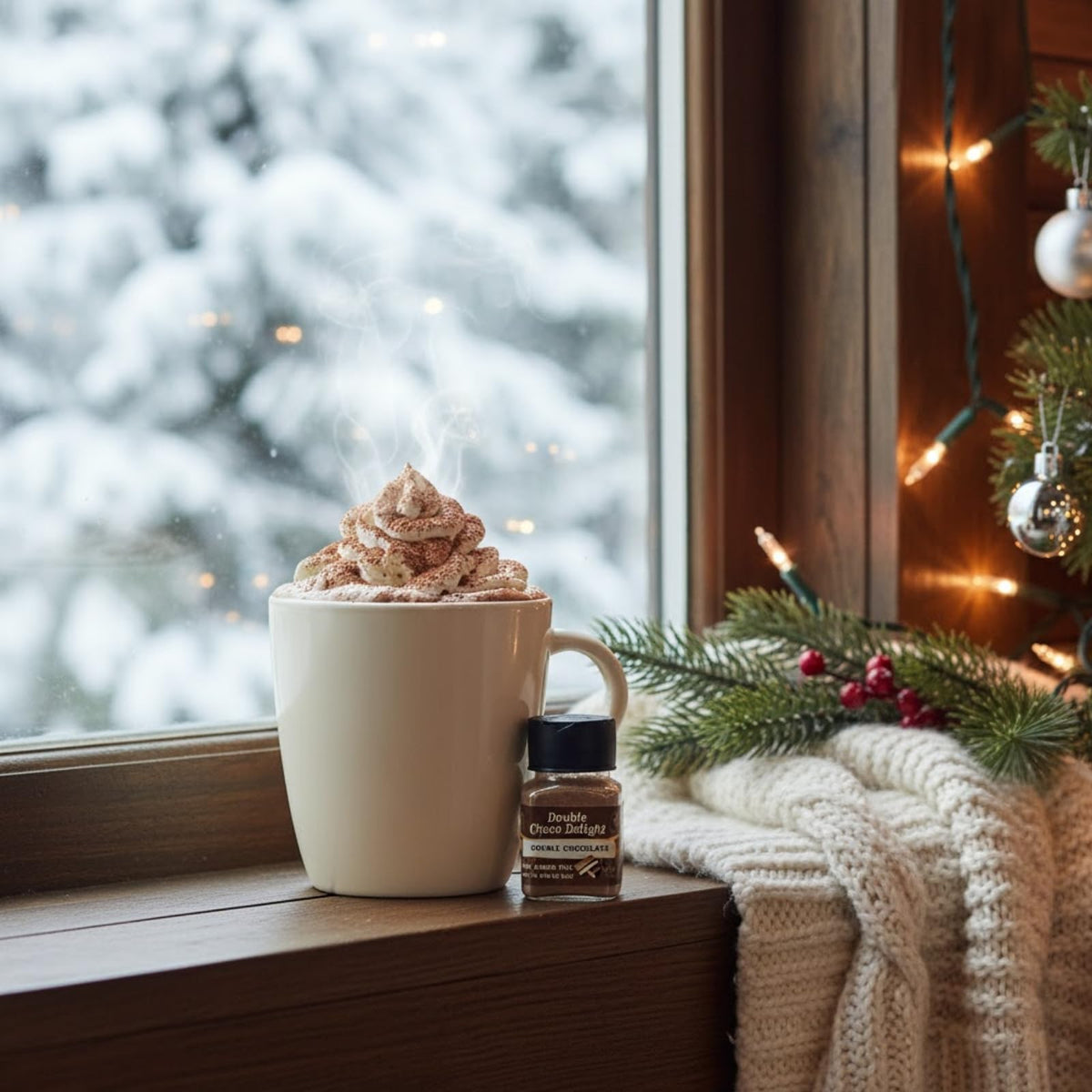 Kiri and Sons toasted marshmallow hot chocolate jar adds caramelized aroma.
