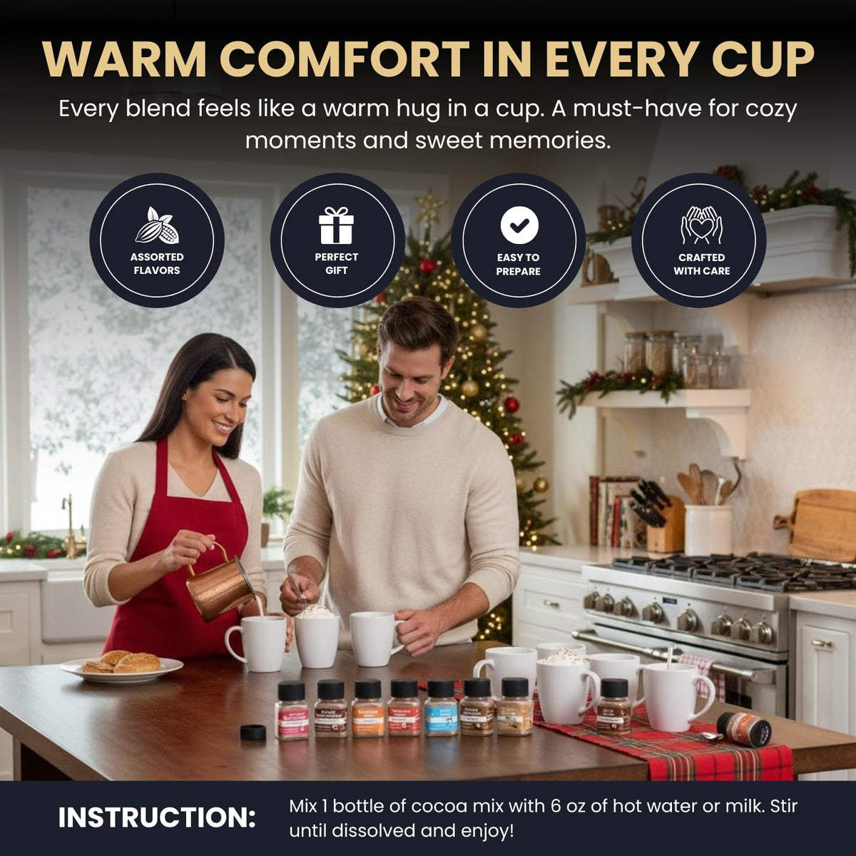 Kiri and Sons vanilla hot chocolate jar enhances cozy mornings with smooth texture.